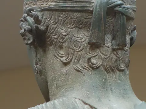 The bronze Charioteer of Delphi
