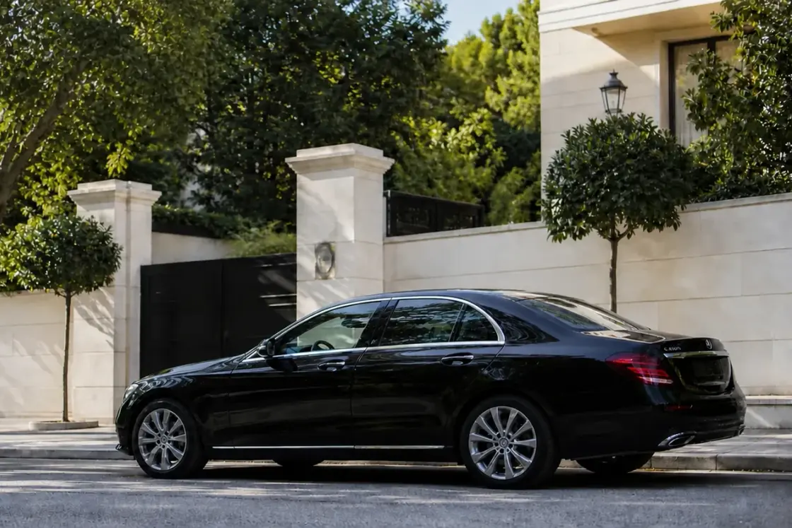 VIP Transfer Athens executive vehicle waiting on a quiet Athens street