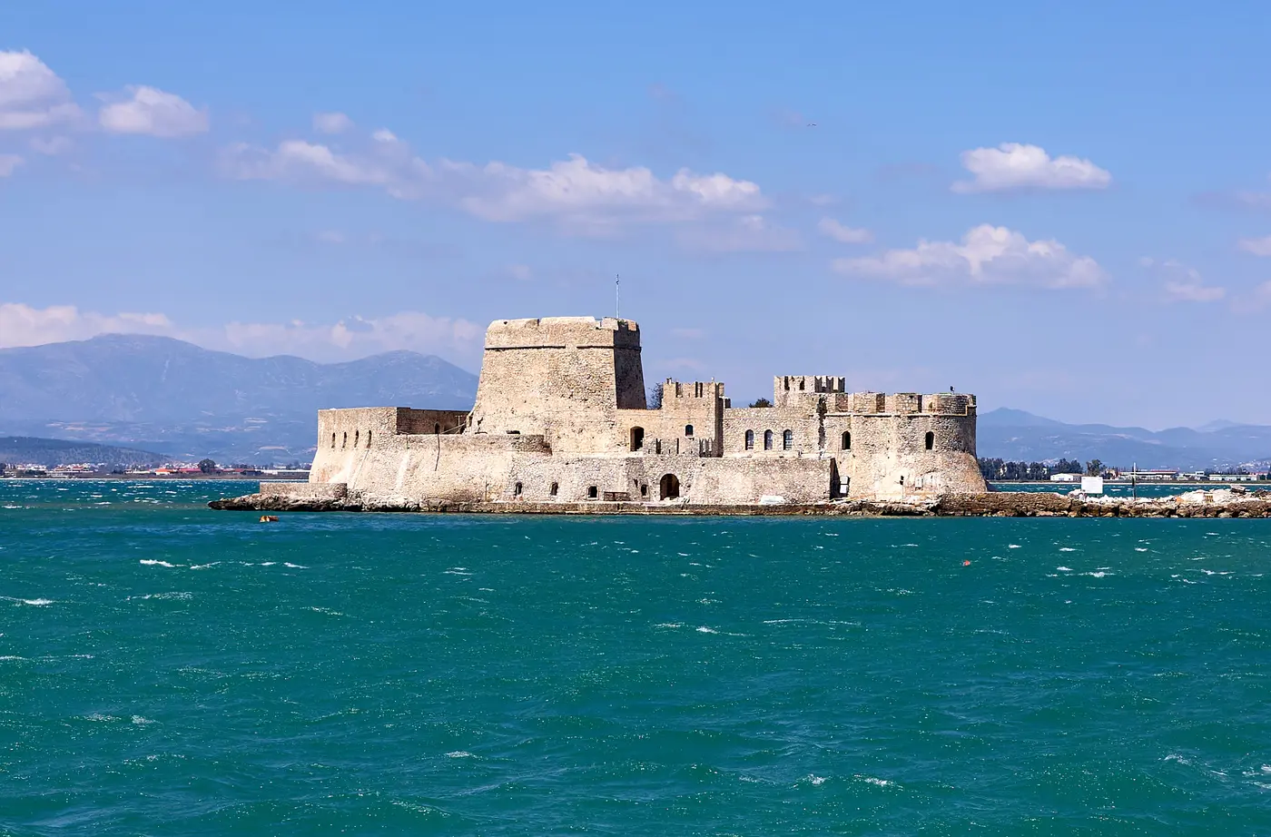 Bourtzi fortress in Nafplion harbour