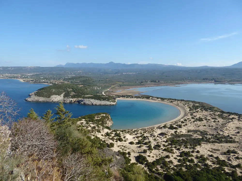 A sandy bay on the Greek mainland